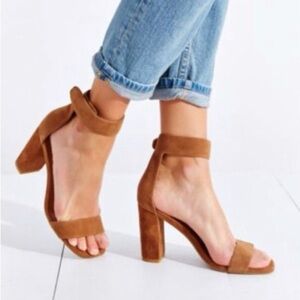 Jeffrey Campbell Neutral Suede Block Heels